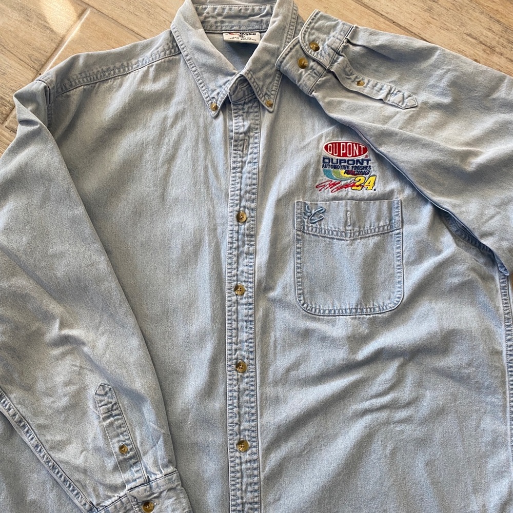 90’s Chase Authentic Jeff Gordon NASCAR Denim Shirt